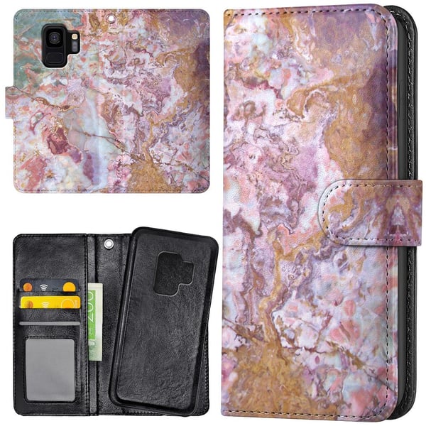 Samsung Galaxy S9 - Lommebok Deksel Marmor