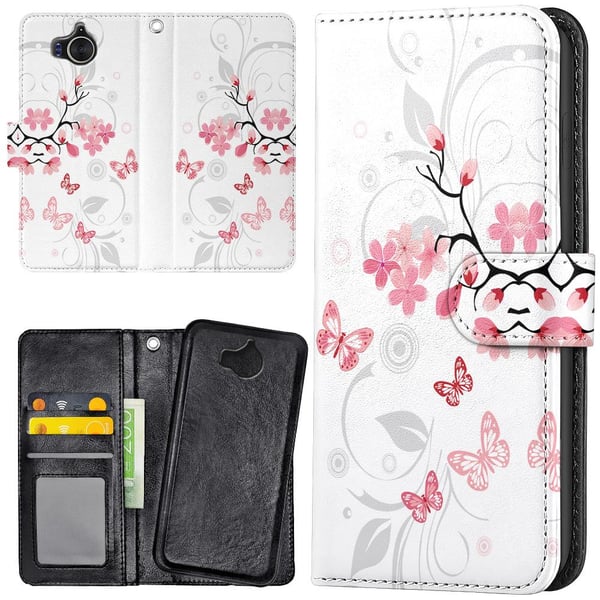 Huawei Y6 (2017) - Lommebok Deksel Naturlig Mønster