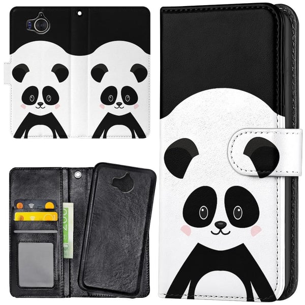 Huawei Y6 (2017) - Lommebok Deksel Cute Panda