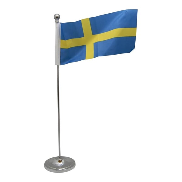 Bordflag / Svensk Flag - Sverige - i Metal