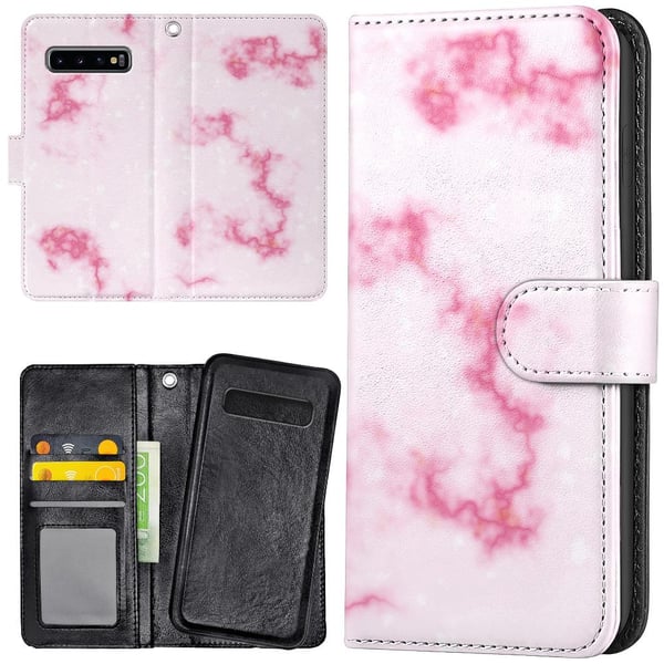 Samsung Galaxy S10 - Lommebok Deksel Marmor