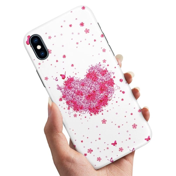 Cover / Mobilcover til iPhone XS Max - Blomsterhjerte
