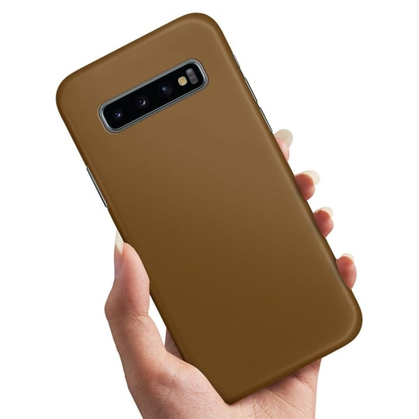 Deksel / Mobildeksel til Samsung Galaxy S10 - Brun