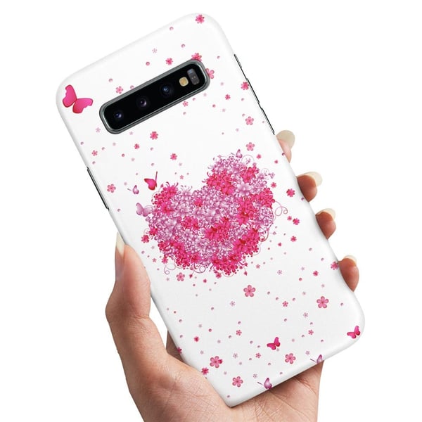 Cover / Mobilcover til Samsung Galaxy S10e - Blomsterhjerte