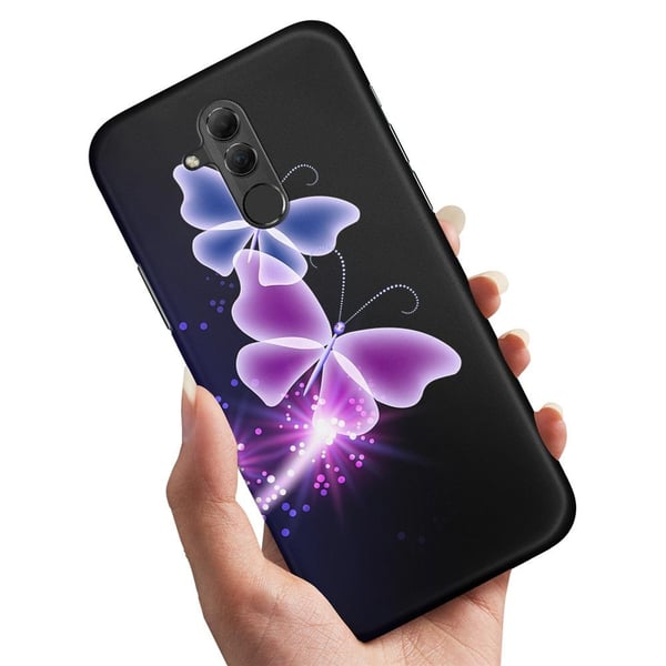 Deksel / Mobildeksel til Huawei Mate 20 Lite - Lilla Sommerfugler Deksel / Mobildeksel til Huawei Mate 20 Lite - Lilla Sommerfugler