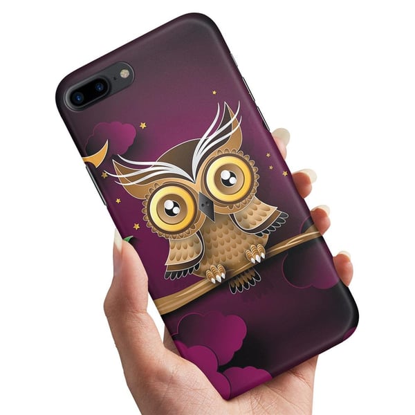 Cover / Mobilcover til iPhone 7 / 8 Plus - Lysbrun Ugle Cover / Mobilcover til iPhone 7 / 8 Plus - Lysbrun Ugle