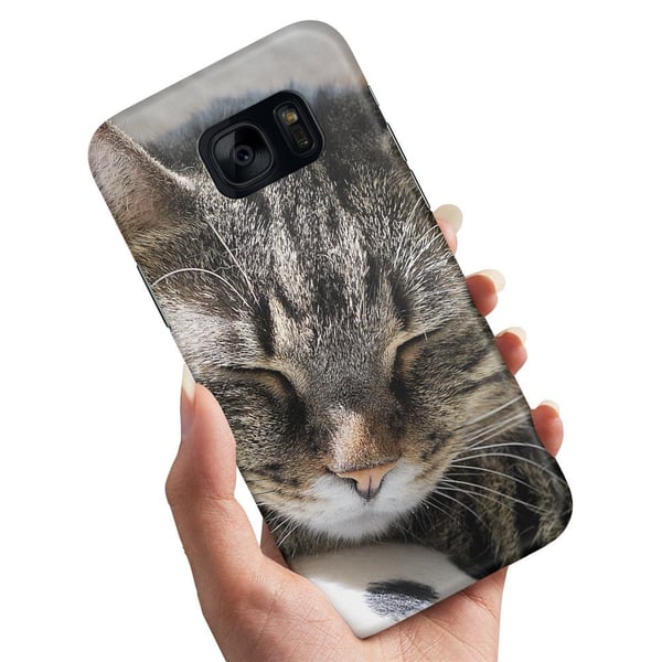 Cover / Mobilcover til Samsung Galaxy S7 - Sovende Kat