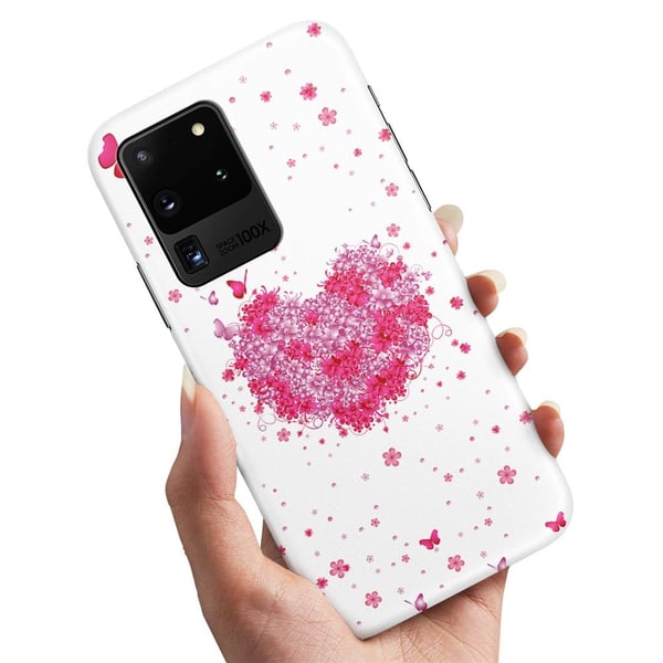 Deksel / Mobildeksel til Samsung Galaxy S20 Ultra - Blomsterhjerte