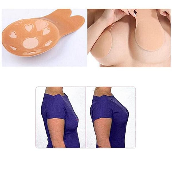 Selvklebende BH / Brysttape / Stick on Bra med Push Up - S/M