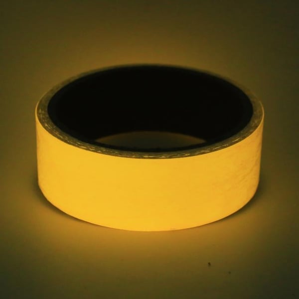 Selvlysende Tape Gul / Glow in the Dark - 1 cm x 3 meter