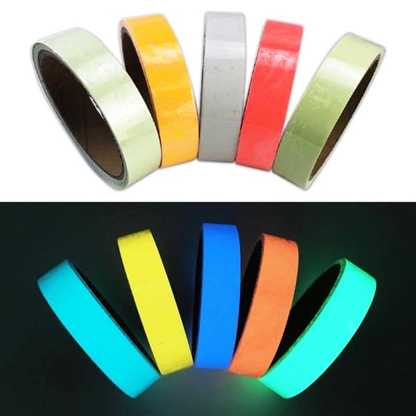 Selvlysende Tape Gul / Glow in the Dark - 1 cm x 3 meter