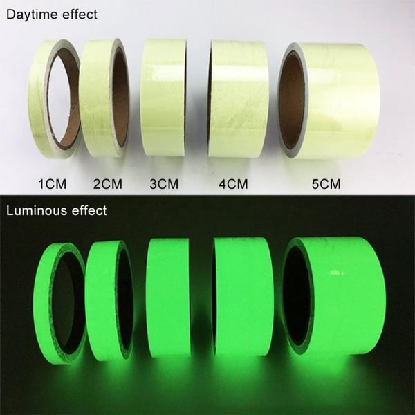 Selvlysende tape gul / Glow in the Dark - 3 cm x 3 meter