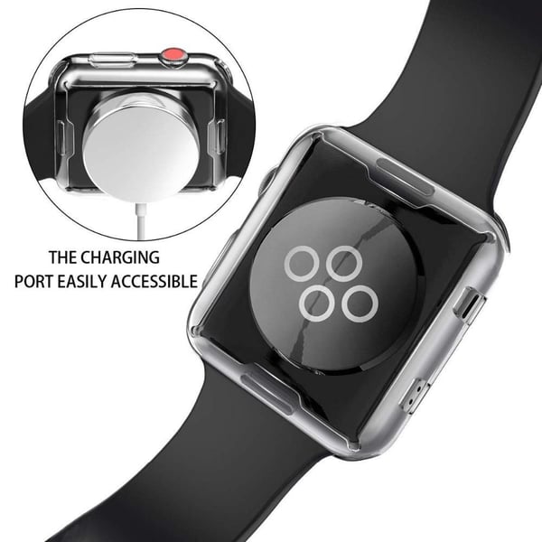 2-Pak Apple Watch 38/40/42/44 mm - Heldekkende Deksel Skjermbeskytter - 42mm