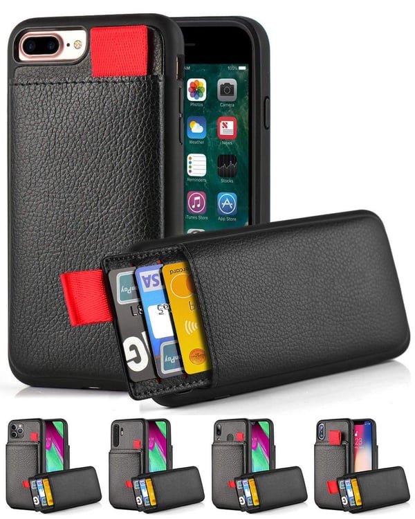 iPhone/Samsung/Huawei - Mobilskal - Skjult Kortlomme / Kortholder - iPhone 12 Pro Max