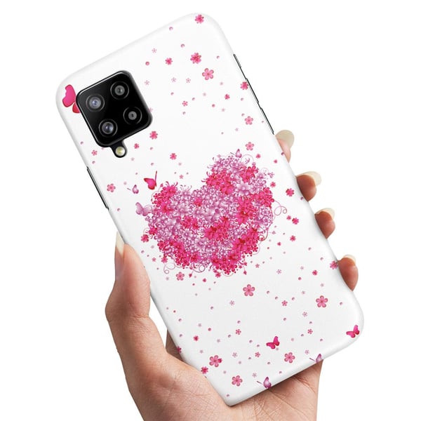 Cover / Mobilcover til Samsung Galaxy A42 5G - Blomsterhjerte