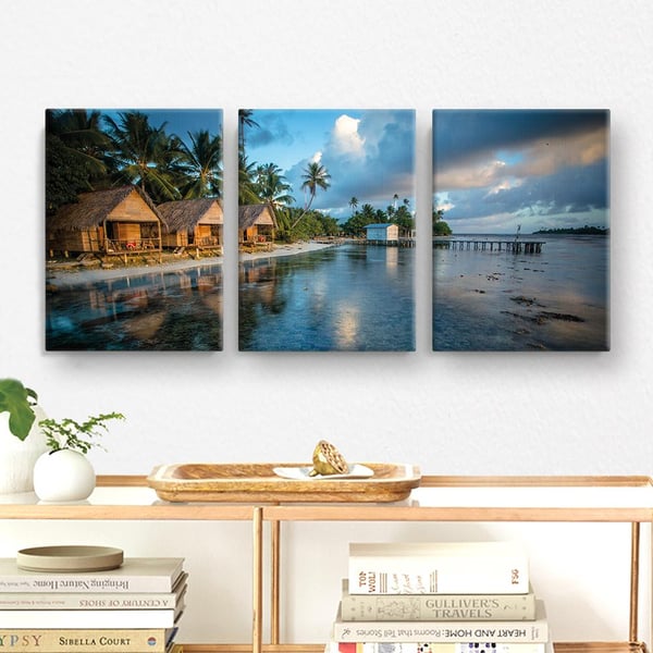 Lerretsbilde / Bilde - Strand - 90x40 cm - Lerret