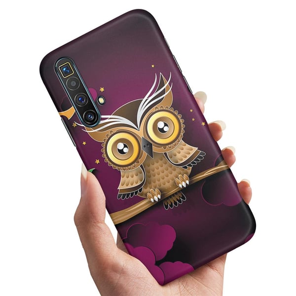 Cover / Mobilcover til Realme X3 SuperZoom - Lysbrun Ugle