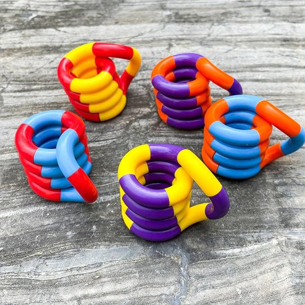2-Pak Tangle Twist Fidget Leketøy / Sensorisk Leketøy