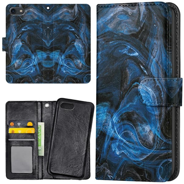 iPhone 6/6s Plus - Plånboksfodral/Skal Marmor