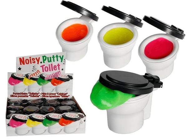 Pruttslime i Toalettburk – 2-pack