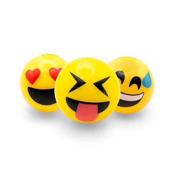 Blinkende Hoppebold Smiley - 5.5 cm