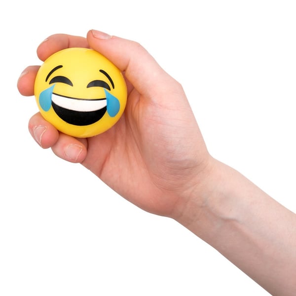 Blinkende Hoppebold Smiley - 5.5 cm