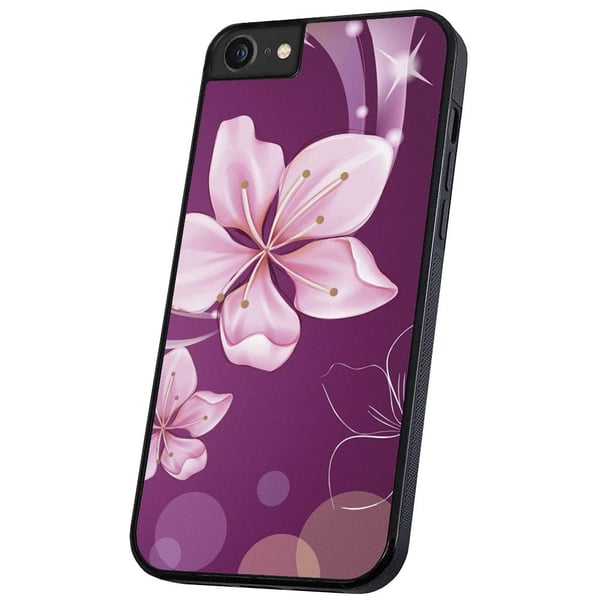 iPhone 6/7/8/SE - Cover/Mobilcover Hvid Blomst
