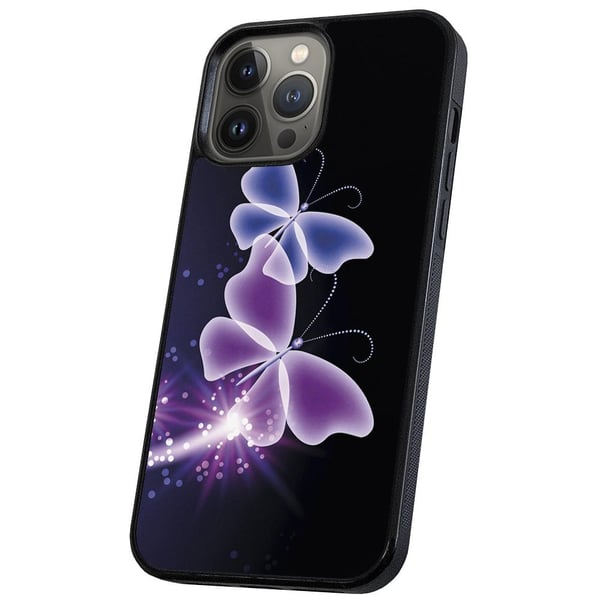 iPhone 13 Pro Max - Kuoret/Suojakuori Violetit Perhoset