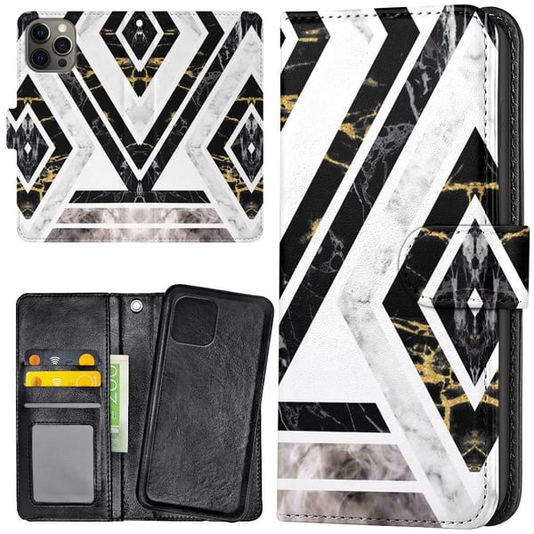 iPhone 13 Pro Max - Lommebok Deksel Krokete Mønster iPhone 13 Pro Max - Lommebok Deksel Krokete Mønster