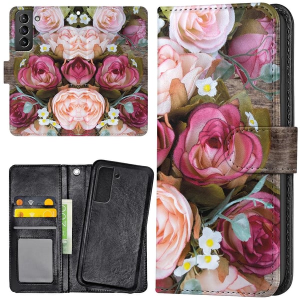 Samsung Galaxy S22 - Lommebok Deksel Blomster