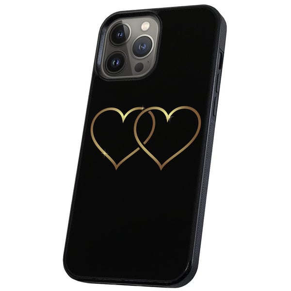 iPhone 13 Pro - Skal/Mobilskal Double Hearts