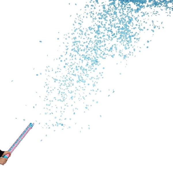 Konfettikanon Gender Reveal - Dreng (Blå)