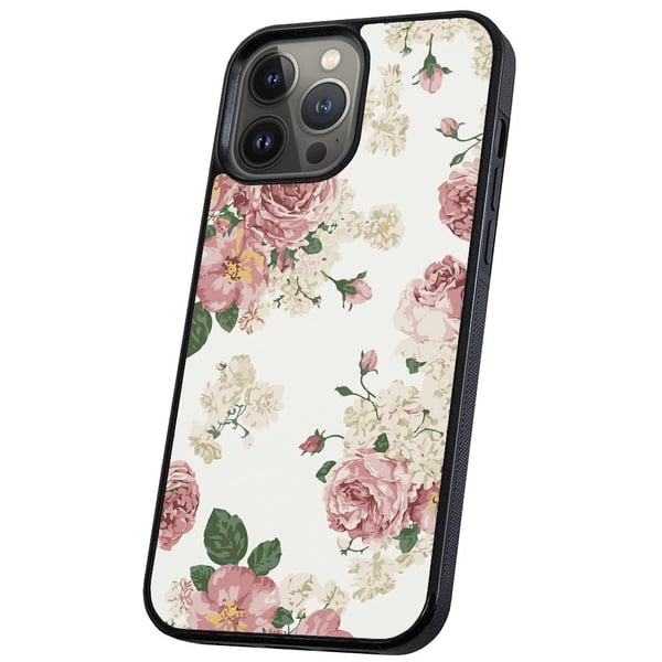 iPhone 14 Pro Max - Cover/Mobilcover Retro Blomster