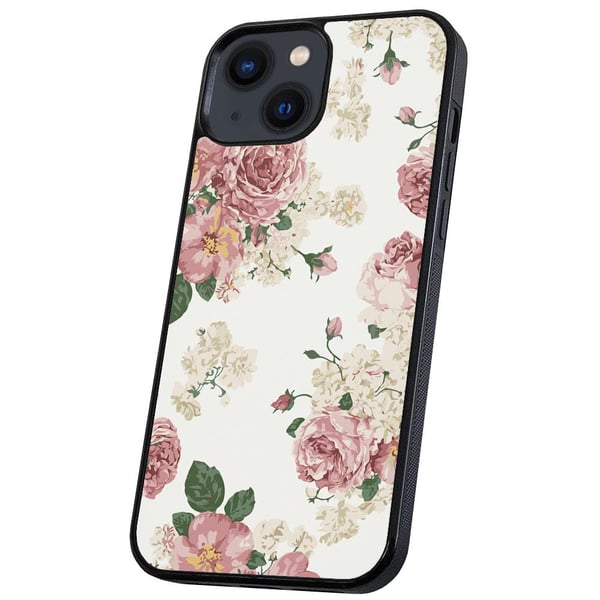 iPhone 14/15 Plus - Cover/Mobilcover Retro Blomster