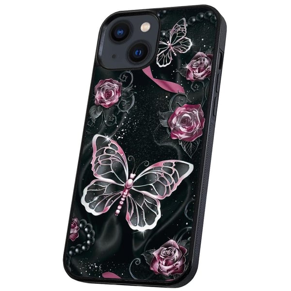 iPhone 14/15 Plus - Deksel/Mobildeksel Sommerfugler