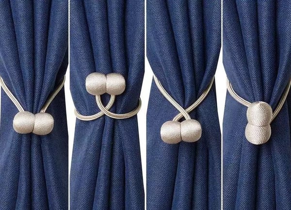 Magnetisk Gardinomtag til Gardiner - Sliver 2-Pack