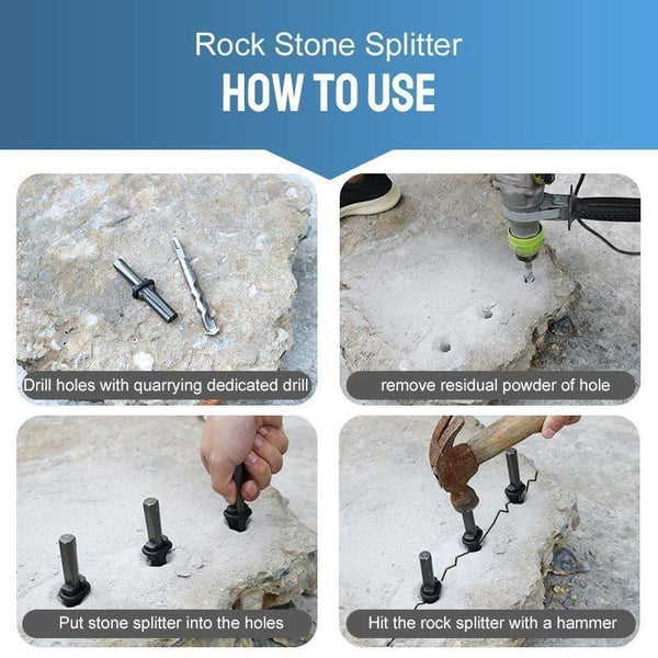 Sprengkiler for Steinsprenging i Metall – 5-Pak - 16mm