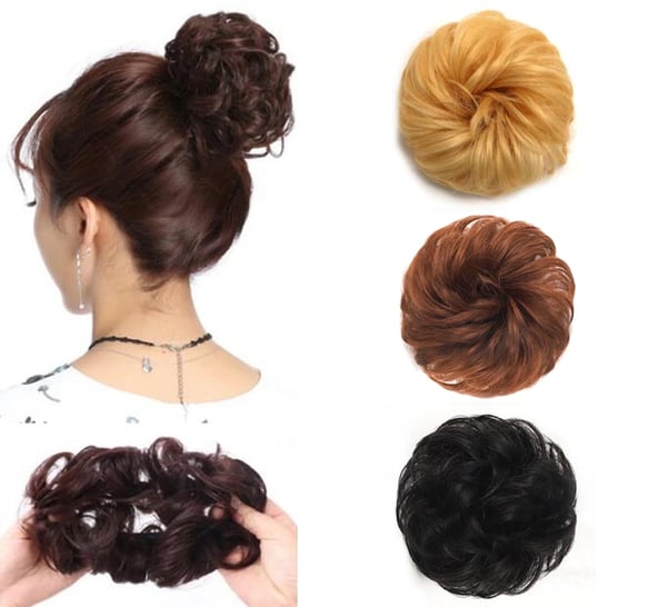 Scrunchie-hiuslisäke / Hiusharja - Hiusdonut - Blond