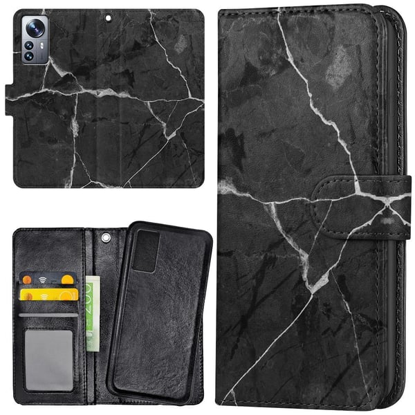 Xiaomi 12 - Lommebok Deksel Marmor