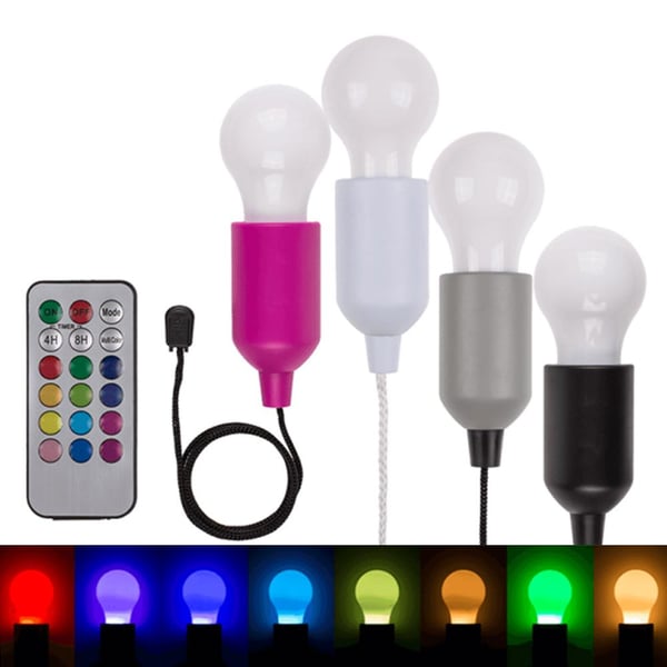 Trådløs LED-lampe med snor - RGB