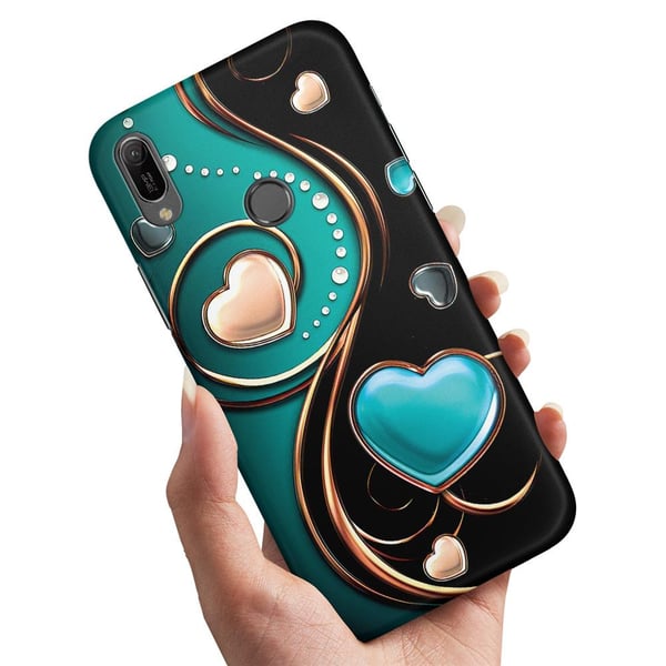 Cover / Mobilcover til Huawei P30 Lite - Hjerter