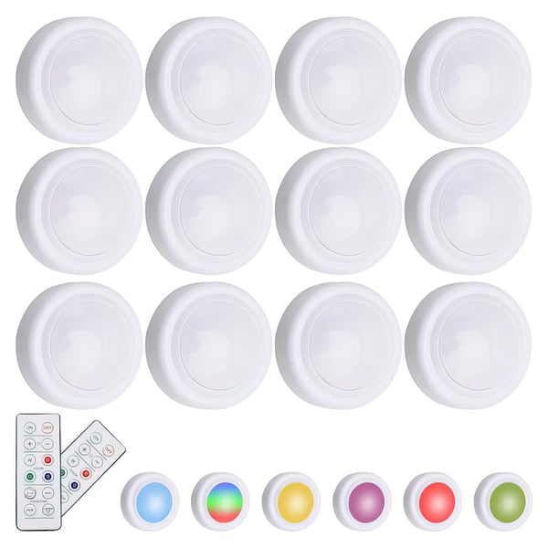 12-Pak - LED-Spotlights med Fjernkontroll – Trådløs - 12-Pack