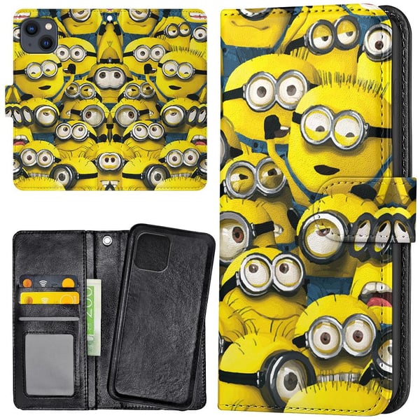iPhone 14/15 Plus - Lommebok Deksel Minions