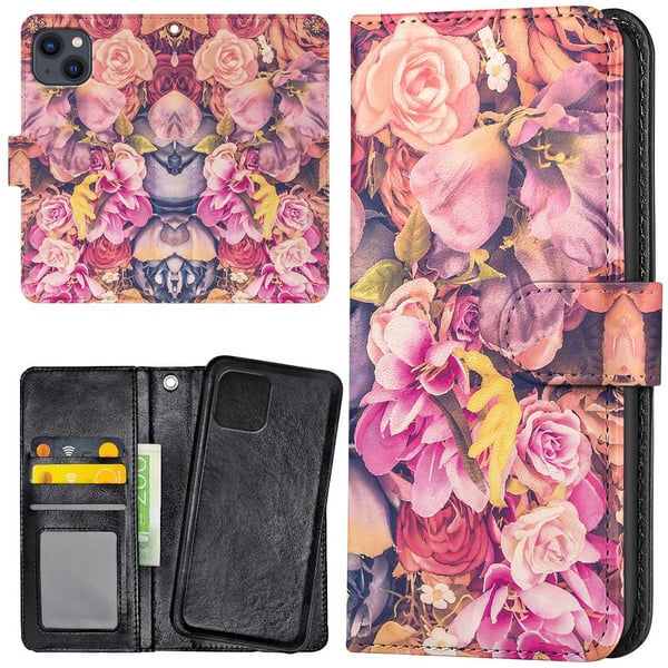iPhone 14 - Lommebok Deksel Roser