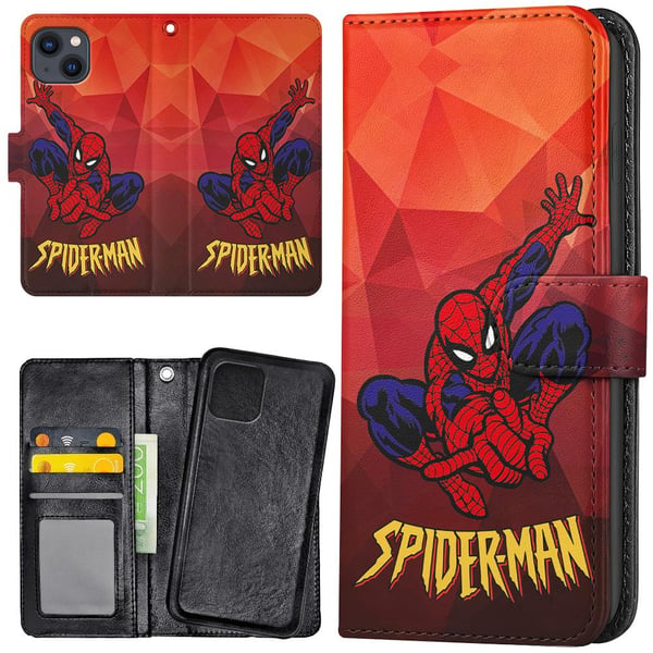 iPhone 14/15 Plus - Lompakkokotelo/Kuoret Spider-Man