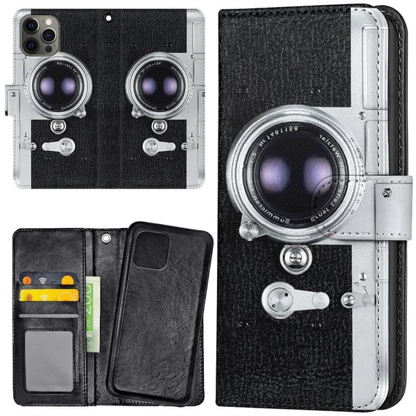 iPhone 14 Pro Max - Lompakkokotelo/Kuoret Retro Kamera
