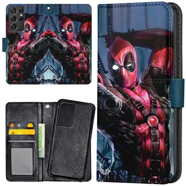 Samsung Galaxy S21 Ultra - Lommebok Deksel Deadpool
