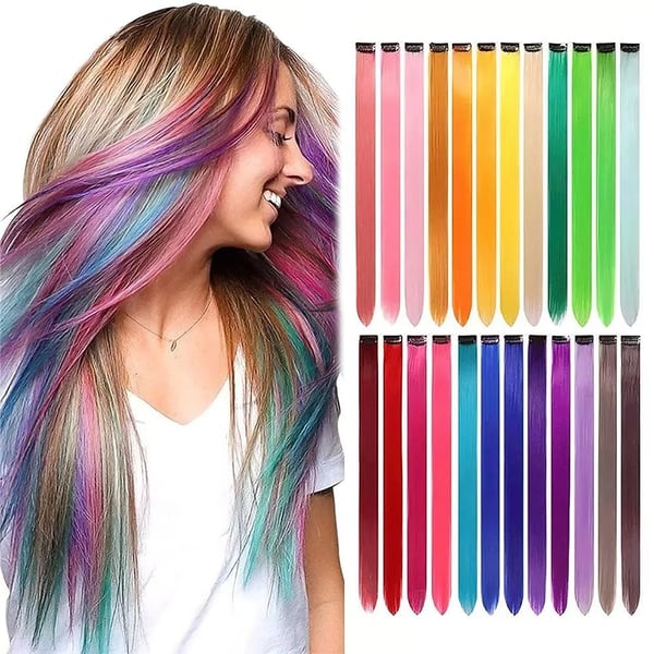 4-Pak - Clip-on Påfargede Hair Extensions / Slingor - 56 cm - #13 Purple 4-Pak - Clip-on Påfargede Hair Extensions / Slingor - 56 cm - #13 Purple