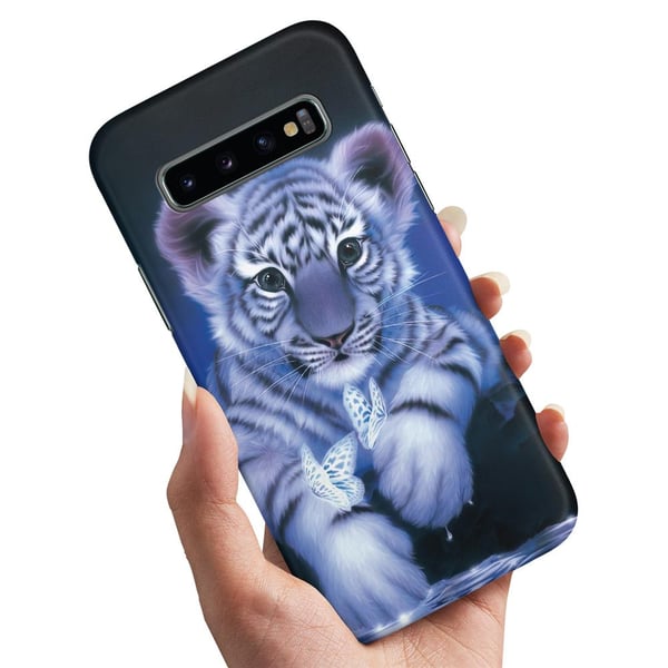 Cover / Mobilcover til Samsung Galaxy S10 - Tigerunge