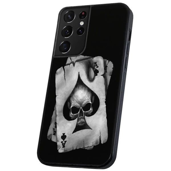 Samsung Galaxy S21 Ultra - Deksel/Mobildeksel Dødningehode Kortstokk